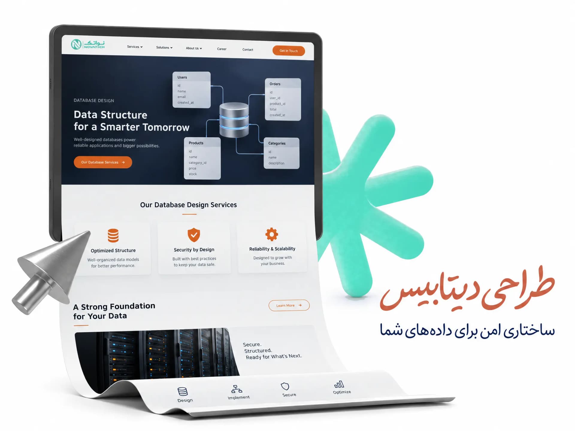 طراحی دیتابیس نواتیک؛ ساختاری امن برای داده‌های شما