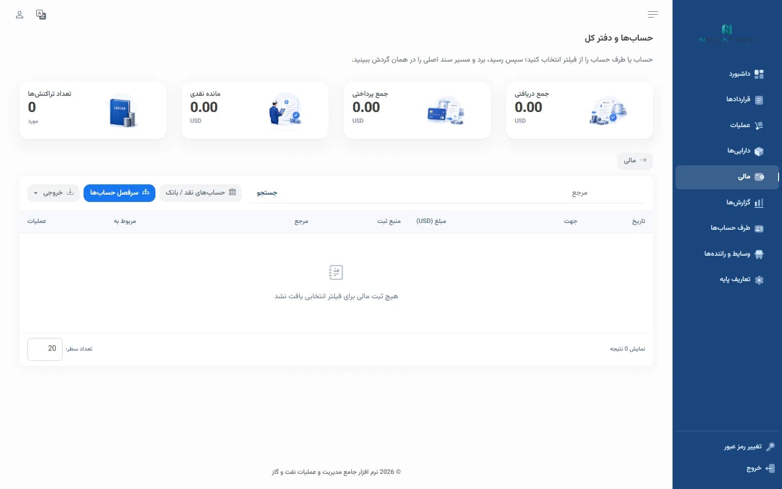 دفتر مالی چندارزی دالر و افغانی در نرم افزار مشعل